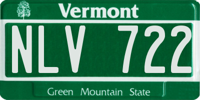 VT license plate NLV722