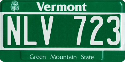VT license plate NLV723
