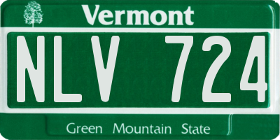 VT license plate NLV724