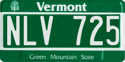 VT license plate NLV725