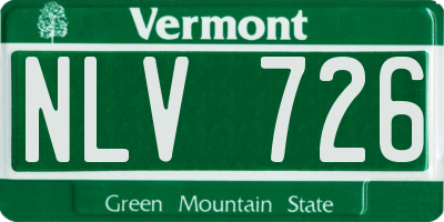 VT license plate NLV726