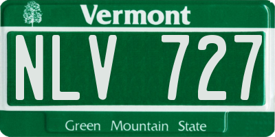 VT license plate NLV727