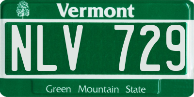 VT license plate NLV729