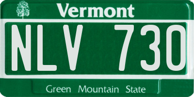 VT license plate NLV730