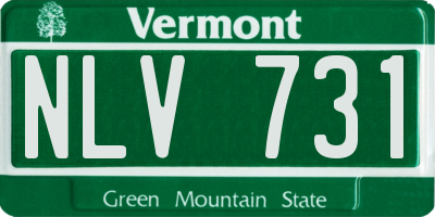 VT license plate NLV731