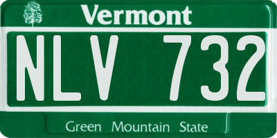 VT license plate NLV732