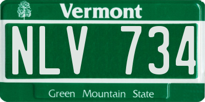 VT license plate NLV734