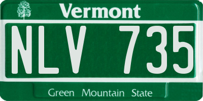 VT license plate NLV735