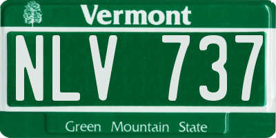 VT license plate NLV737
