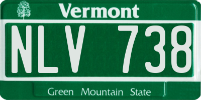 VT license plate NLV738