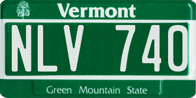 VT license plate NLV740