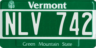 VT license plate NLV742