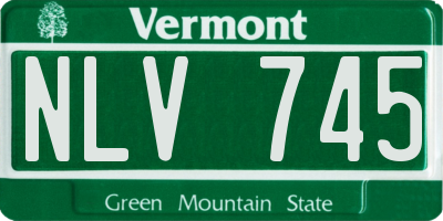 VT license plate NLV745
