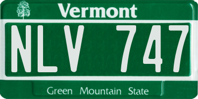 VT license plate NLV747