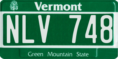 VT license plate NLV748