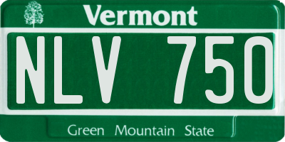 VT license plate NLV750