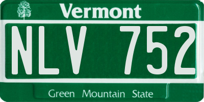 VT license plate NLV752