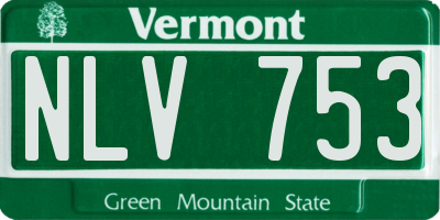 VT license plate NLV753