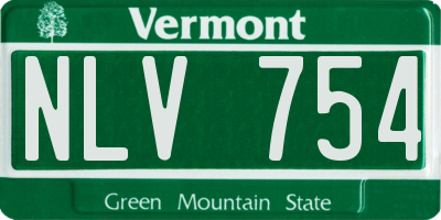 VT license plate NLV754