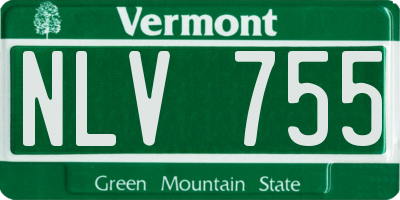 VT license plate NLV755