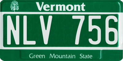 VT license plate NLV756