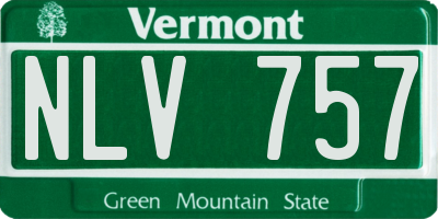 VT license plate NLV757