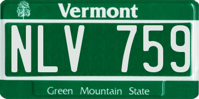 VT license plate NLV759