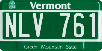 VT license plate NLV761