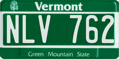 VT license plate NLV762