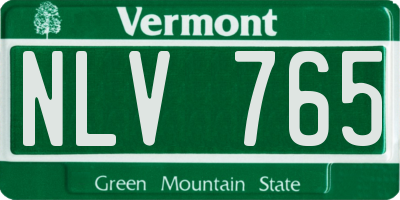 VT license plate NLV765