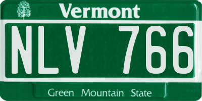 VT license plate NLV766