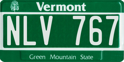 VT license plate NLV767