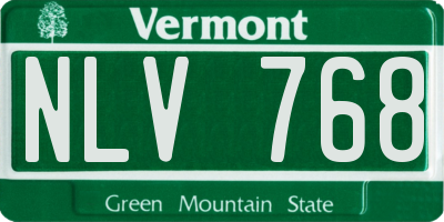 VT license plate NLV768