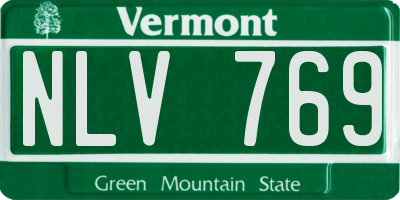 VT license plate NLV769
