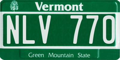 VT license plate NLV770