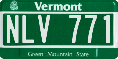 VT license plate NLV771