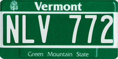 VT license plate NLV772