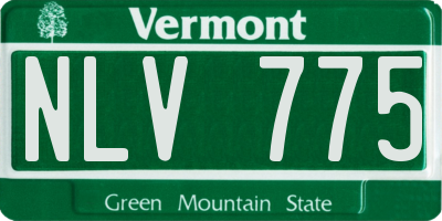 VT license plate NLV775