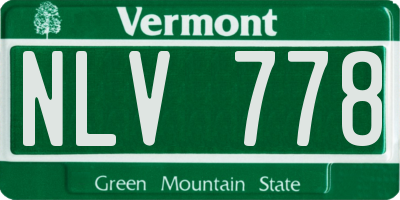 VT license plate NLV778