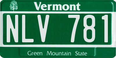 VT license plate NLV781