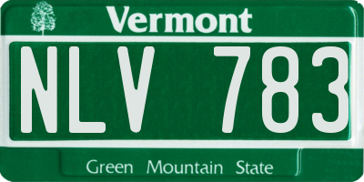 VT license plate NLV783