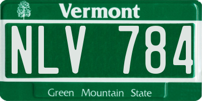 VT license plate NLV784