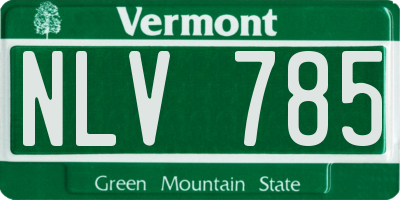 VT license plate NLV785