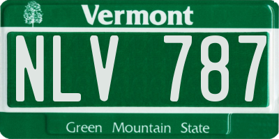 VT license plate NLV787