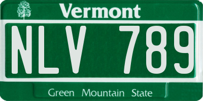 VT license plate NLV789
