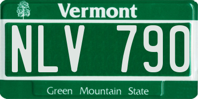 VT license plate NLV790