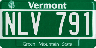 VT license plate NLV791