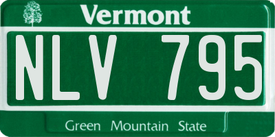 VT license plate NLV795
