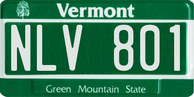 VT license plate NLV801