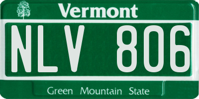 VT license plate NLV806